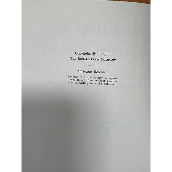 Yardsticks for industrial research Book. Har Cover. James Quinn.1959.Ronald Pres - Picture 6 of 7